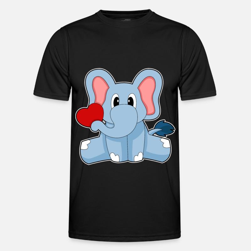 Elephant Heart - Men's Functional T-Shirt - black