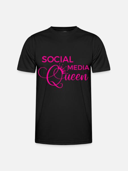 Social Media Queen - Men's Functional T-Shirt - black