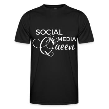 Social Media Queen - T-shirt sport Homme - noir - Devant - AI Model Male 178 dark (178cm)