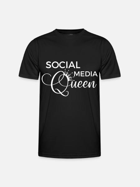 Social Media Queen - Men's Functional T-Shirt - black