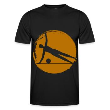 Fitness - Sport - Endurance - Entraînement - T-shirt sport Homme - noir - Devant - AI Model Male 178 dark (178cm)