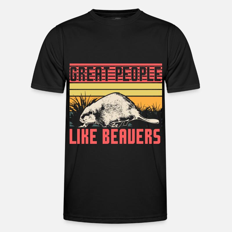 Beaver Canada gift idea - Men's Functional T-Shirt - black
