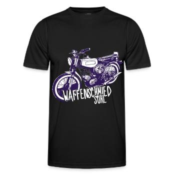 Simme Sr51/Schwalbenfahrer / Ostalgie /Mofa / KR51 - Männer Funktions-T-Shirt - Schwarz - Vorne - AI Model Male 178 dark (178cm)