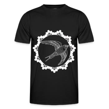 Vogel - Naturschutz Tierfreund - Männer Funktions-T-Shirt - Schwarz - Vorne - AI Model Male 178 dark (178cm)