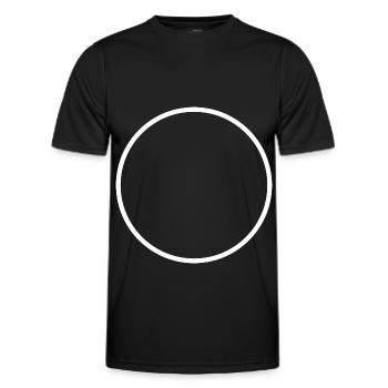 Cercle rond blanc - T-shirt sport Homme - noir - Devant - AI Model Male 178 dark (178cm)