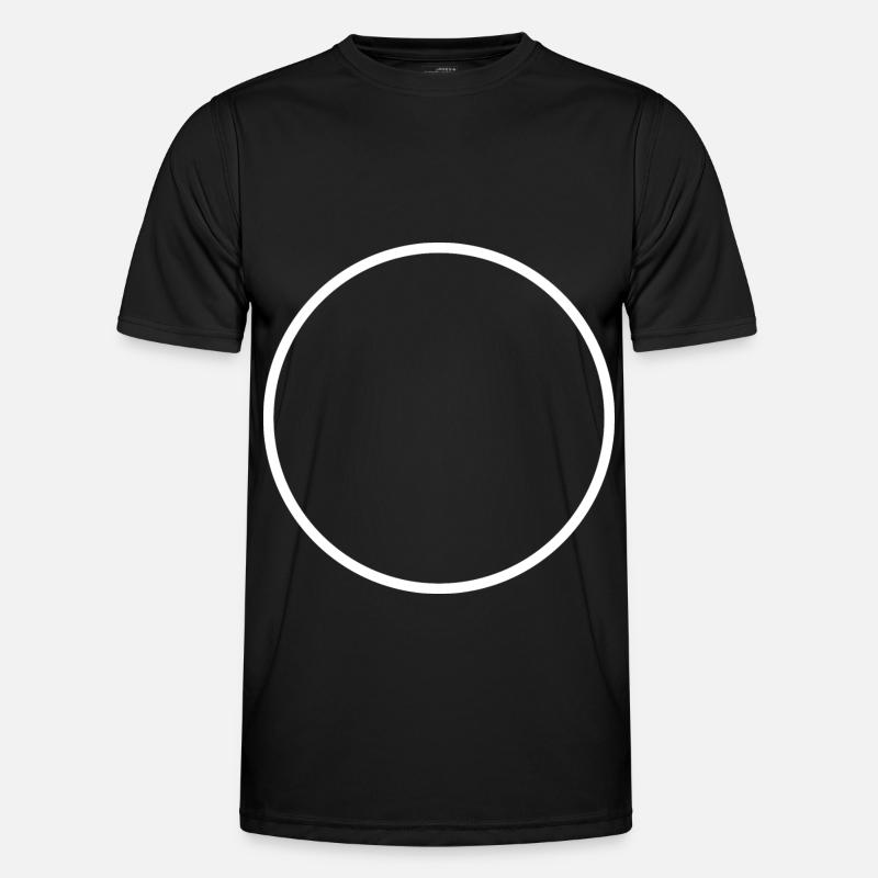 White Round Circle - Men's Functional T-Shirt - black