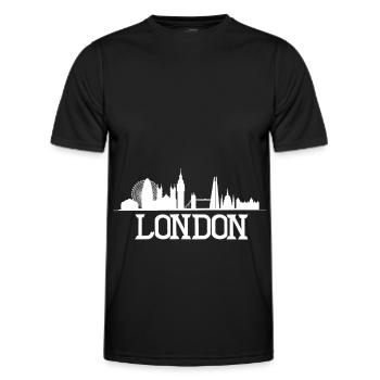 Londres Angleterre UK - T-shirt sport Homme - noir - Devant - AI Model Male 178 dark (178cm)