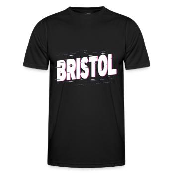 Bristol Angleterre UK City Writing Home Amour - T-shirt sport Homme - noir - Devant - AI Model Male 178 dark (178cm)