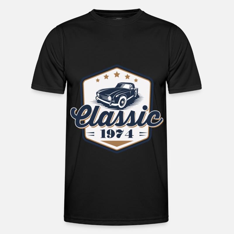 50. Geburtstag 1974 klassisches Auto Oldtimer Männer Funktions-T-Shirt