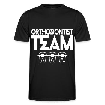 Orthodontic team jaw orthodontics doctor - Men's Functional T-Shirt - black - Front - AI Model Male 178 dark (178cm)