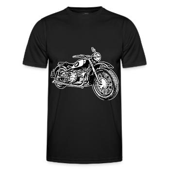 Mofa moped team Ural Ostalgie GDR mofa DDR mope - Men's Functional T-Shirt - black - Front - AI Model Male 178 dark (178cm)