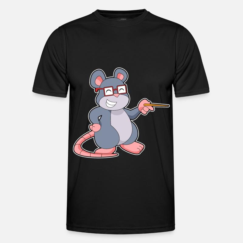 Mouse Teacher Pointer - Men's Functional T-Shirt - black
