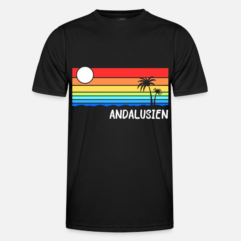 Andalusien Spanien Urlaub Idee - Männer Funktions-T-Shirt - Schwarz