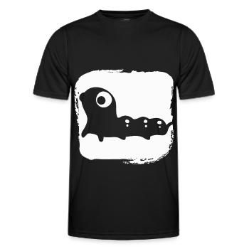 lustige Raupe - Naturschutz - Klima - Männer Funktions-T-Shirt - Schwarz - Vorne - AI Model Male 178 dark (178cm)