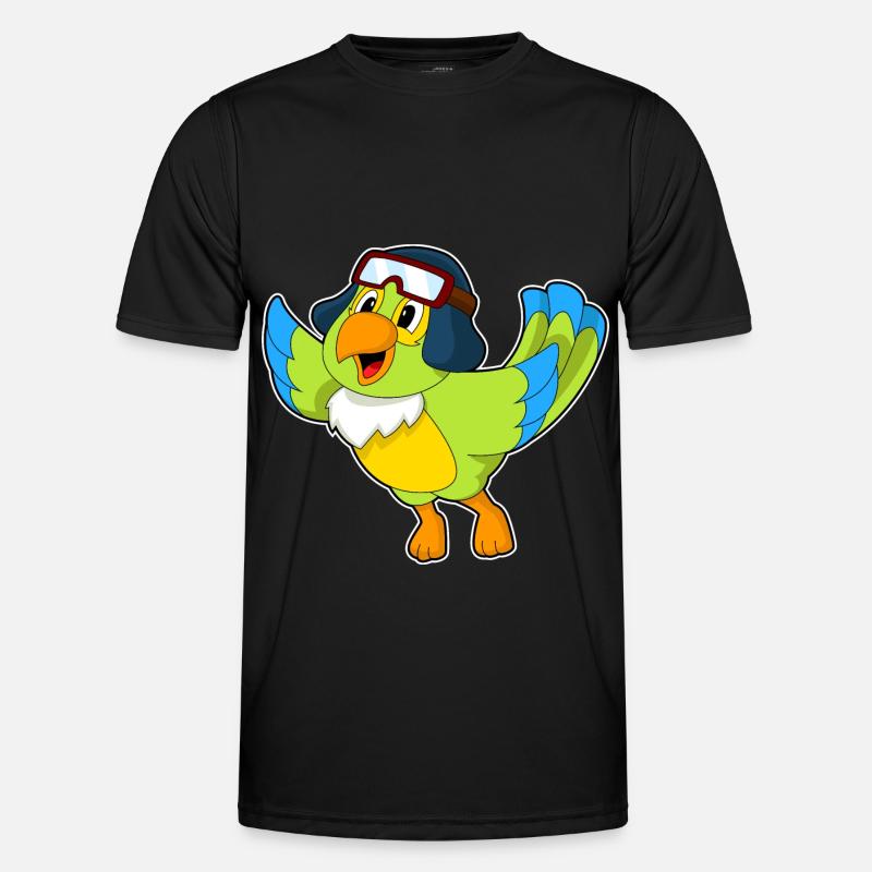 Parrot Pilot Pilot Cap - Men's Functional T-Shirt - black