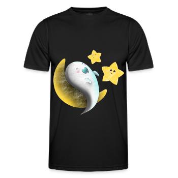 Bébé fantôme - T-shirt sport Homme - noir - Devant - AI Model Male 178 dark (178cm)