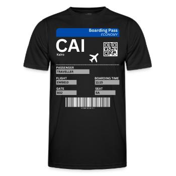 Cairo Ägypten Flugticket Kairo Urlaub Idee - Männer Funktions-T-Shirt - Schwarz - Vorne - AI Model Male 178 dark (178cm)