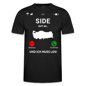Side Urlaub Türkei Idee - Männer Funktions-T-Shirt - Schwarz - Vorne - AI Model Male 178 dark (178cm)