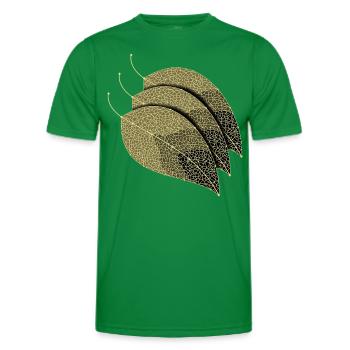 Feuilles décoratives - T-shirt sport Homme - vert - Devant - AI Model Male 178 dark (178cm)