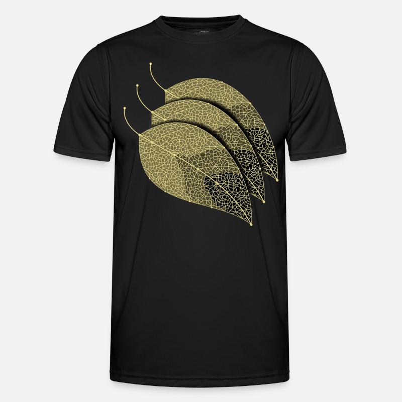 Leaves Decorative - Men's Functional T-Shirt - black