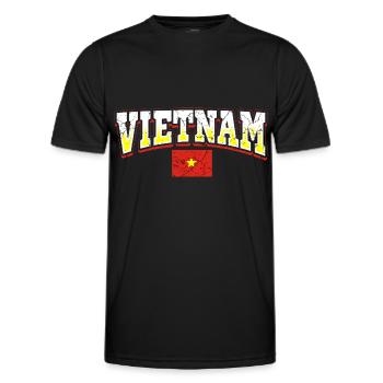 Vietnam - Männer Funktions-T-Shirt - Schwarz - Vorne - AI Model Male 178 dark (178cm)