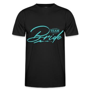 Team Bride - Men's Functional T-Shirt - black - Front - AI Model Male 178 dark (178cm)