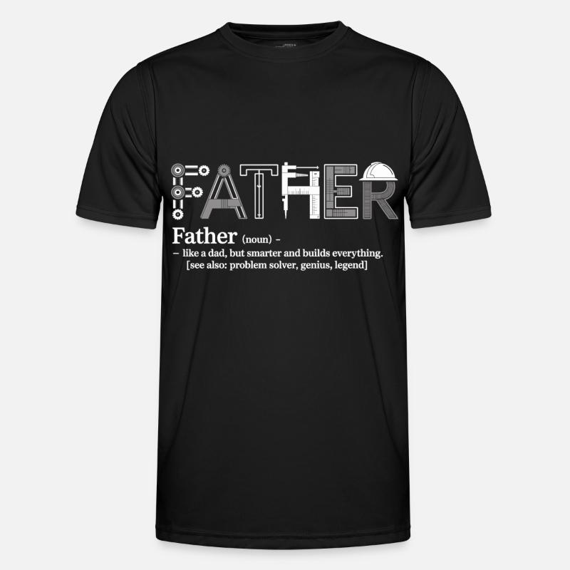 Father: The problem solver - Men's Functional T-Shirt - black