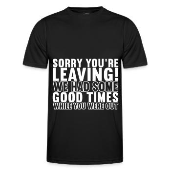 Cadeau d’adieu collègues Changement d’emploi - T-shirt sport Homme - noir - Devant - AI Model Male 178 dark (178cm)