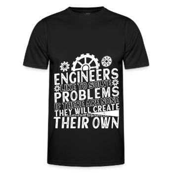 Ingenieur Maschinenbau Bauingenieur - Männer Funktions-T-Shirt - Schwarz - Vorne - AI Model Male 178 dark (178cm)