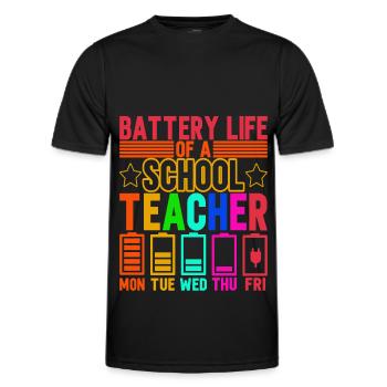 Teacher Teacher - Men's Functional T-Shirt - black - Front - AI Model Male 178 dark (178cm)