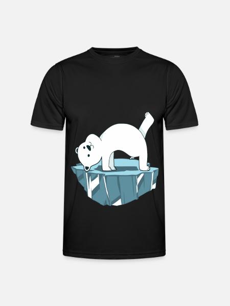 Yoga Polar Bear - Men's Functional T-Shirt - black