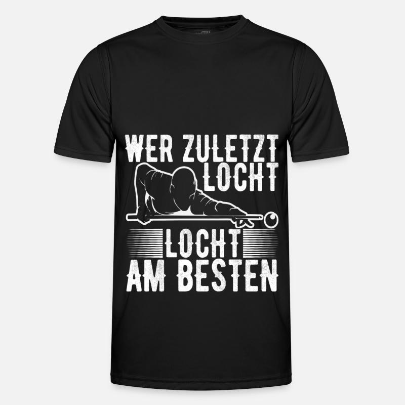 Pool Billard - Männer Funktions-T-Shirt - Schwarz