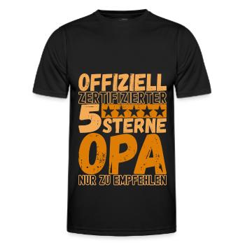 Opa Großvater - Männer Funktions-T-Shirt - Schwarz - Vorne - AI Model Male 178 dark (178cm)