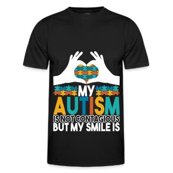 Autistic Autism Autistic - Men's Functional T-Shirt - black - Front - AI Model Male 178 dark (178cm)