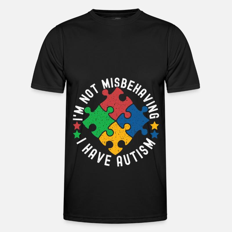 Autistic Autism Autistic - Men's Functional T-Shirt - black