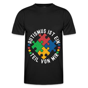 Autistic Autism Autistic - Men's Functional T-Shirt - black - Front - AI Model Male 178 dark (178cm)