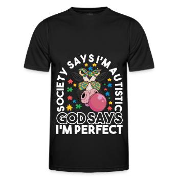 Autistic Autism Autistic - Men's Functional T-Shirt - black - Front - AI Model Male 178 dark (178cm)