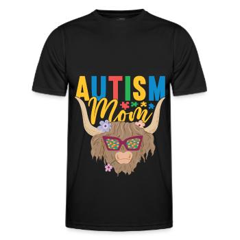 Autistic Autism Autistic - Men's Functional T-Shirt - black - Front - AI Model Male 178 dark (178cm)