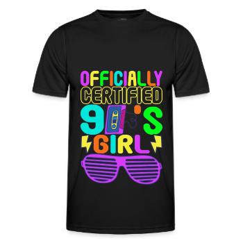 Fête des années 90 années 90 - T-shirt sport Homme - noir - Devant - AI Model Male 178 dark (178cm)