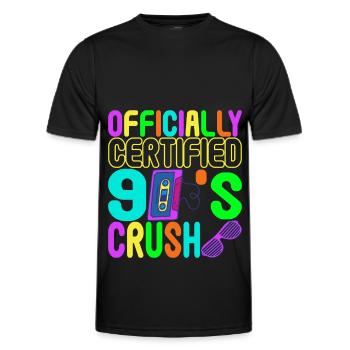 Fête des années 90 années 90 - T-shirt sport Homme - noir - Devant - AI Model Male 178 dark (178cm)