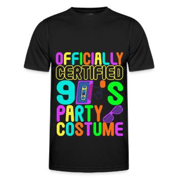 Fête des années 90 années 90 - T-shirt sport Homme - noir - Devant - AI Model Male 178 dark (178cm)