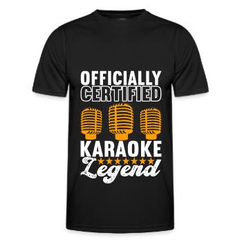 Soirée Karaoké Karaoké - T-shirt sport Homme - noir - Devant - AI Model Male 178 dark (178cm)
