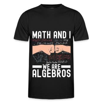 Professeur de mathématiques Mathématiques - T-shirt sport Homme - noir - Devant - AI Model Male 178 dark (178cm)
