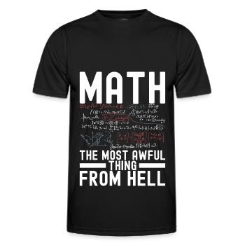 Professeur de mathématiques Mathématiques - T-shirt sport Homme - noir - Devant - AI Model Male 178 dark (178cm)