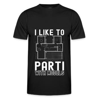 Architekt Architektur - Männer Funktions-T-Shirt - Schwarz - Vorne - AI Model Male 178 dark (178cm)