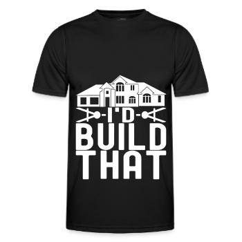 Architekt Architektur - Männer Funktions-T-Shirt - Schwarz - Vorne - AI Model Male 178 dark (178cm)