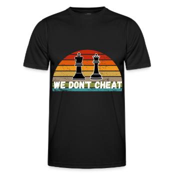 Schach Trend Échecs Triche Cheat Queens Gambit - T-shirt sport Homme - noir - Devant - AI Model Male 178 dark (178cm)