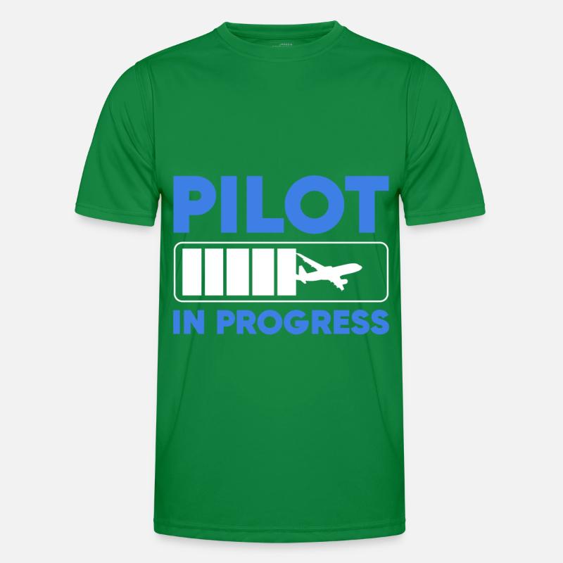 Pilot In Progress Männer Funktions-T-Shirt