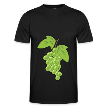 Weintrauben Trauben Hobbygärtner Ernte Weinrebe - Männer Funktions-T-Shirt - Schwarz - Vorne - AI Model Male 178 dark (178cm)