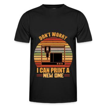 3d Print Printer 3d Printer Printing Gift - Men's Functional T-Shirt - black - Front - AI Model Male 178 dark (178cm)